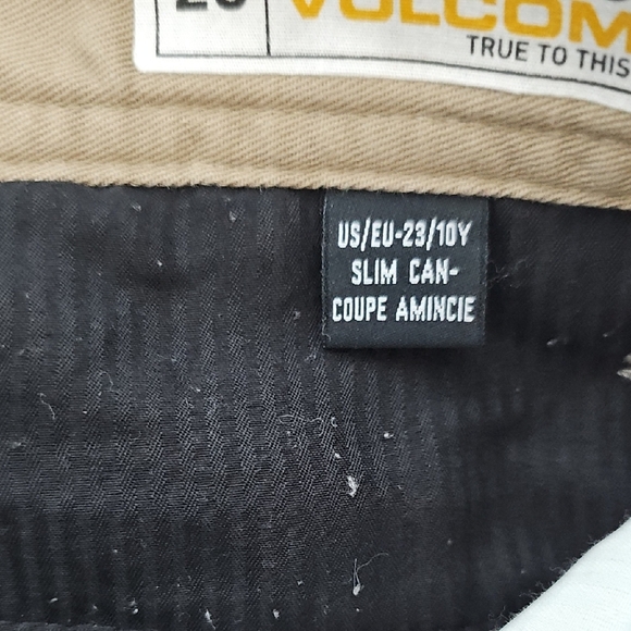 Volcom Kids Khaki Shorts size 10Y - Picture 8 of 9